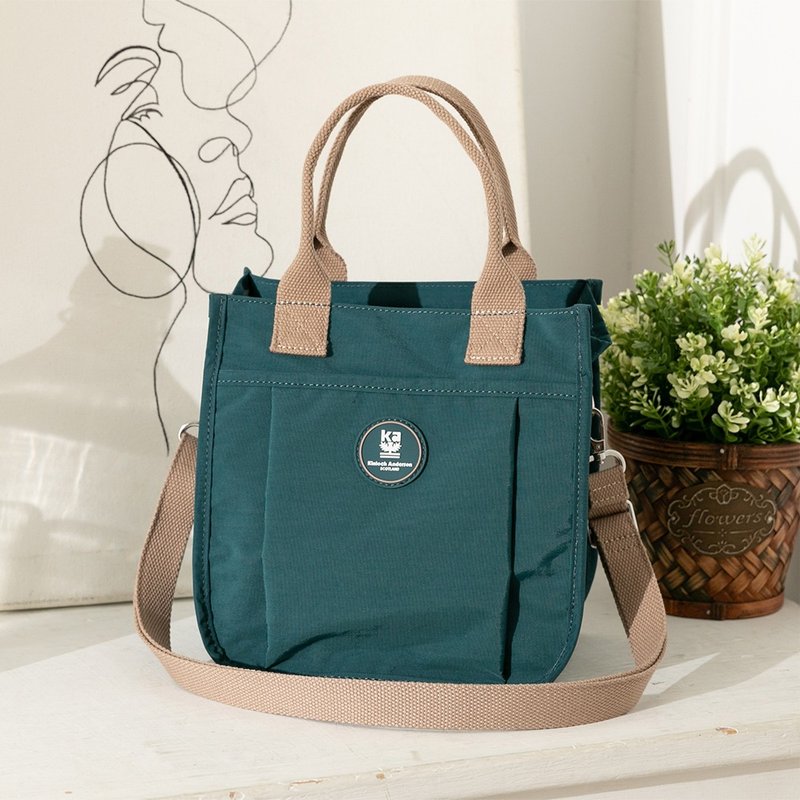 【Kinloch Anderson】ミスティフォレスト トートバッグ（手提げ・斜め掛け）-ブルーグリーン - ショルダーバッグ - ナイロン ブルー