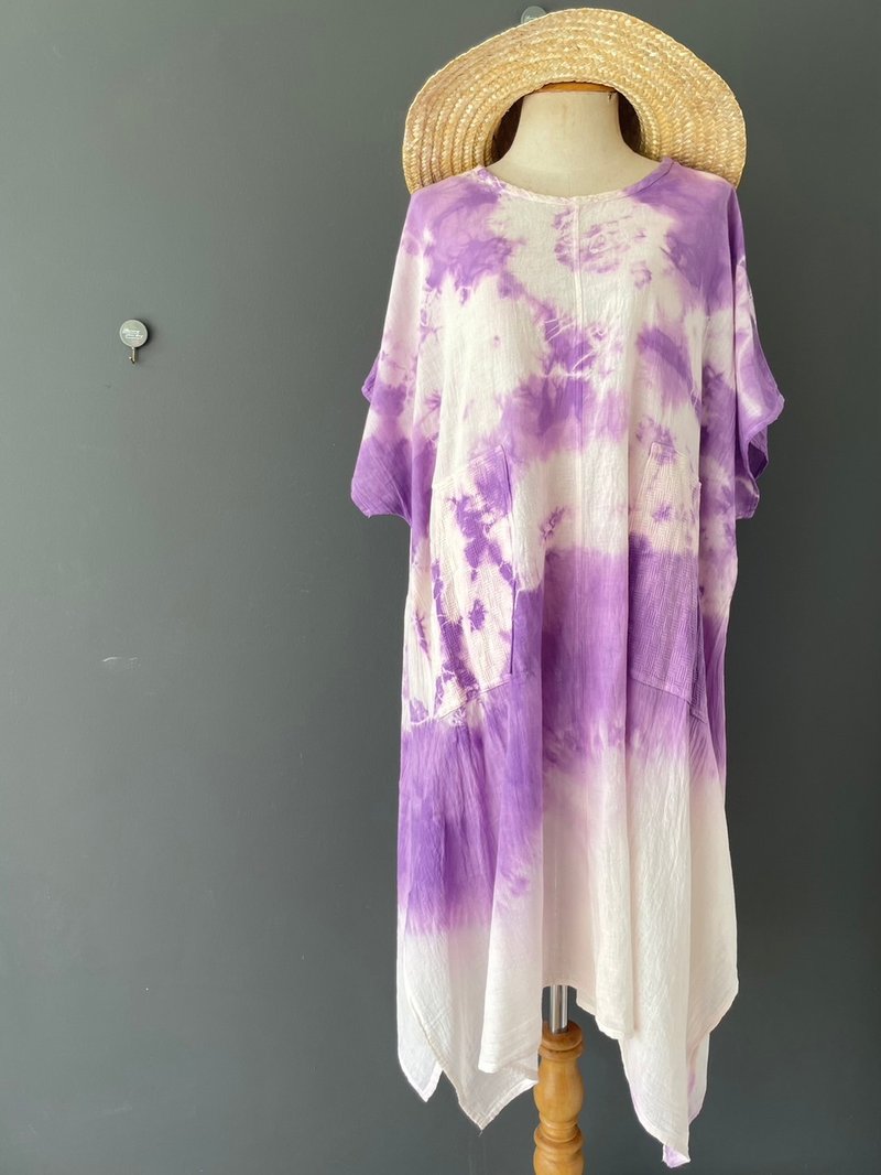 Dress Cotton premium Size F Handmade Unique design - 洋裝/連身裙 - 棉．麻 