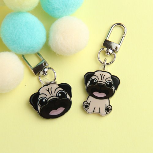 犬の形状アクリルキーホルダー 犬アクリルキーホルダー | VINTAGE ROCK STORE