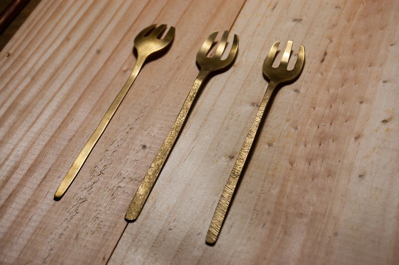 黃銅叉勺 - 餐具/刀叉湯匙 - 其他金屬 