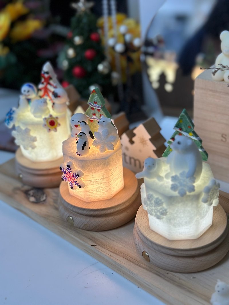 【聖誕限定】冰花雪人燈飾蠟燭工作坊 - 蠟燭/香氛/調香 - 蠟 