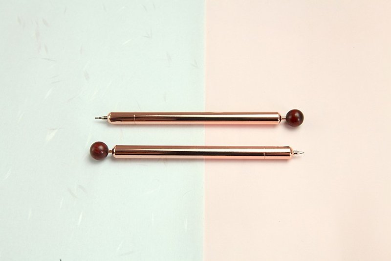 初期の真鍮の金属の心の小さなペンシャープペンシル - 鉛筆・シャープペンシル - 金属 ゴールド