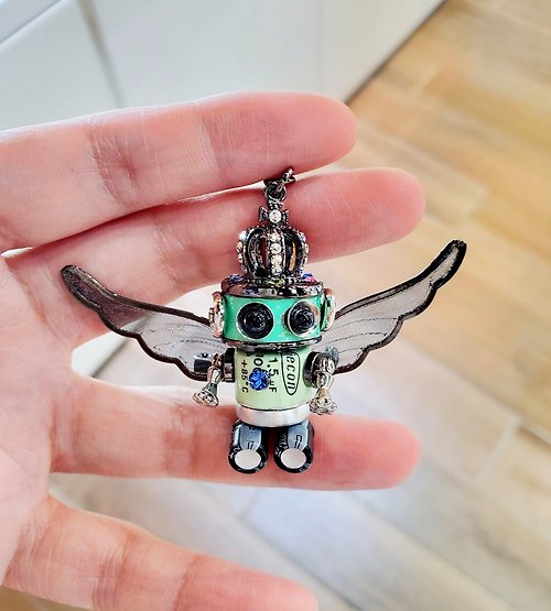 picobaby 【廢棄電子零件再生】機器人吊墜/項鍊/鑰匙圈