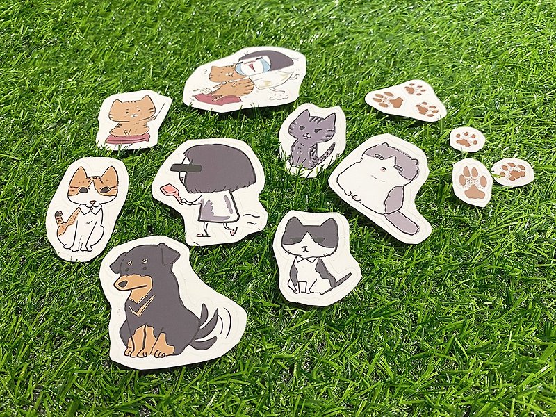 10 models of 3 sets of Chiyomon Team Stickers, 42 pieces in total