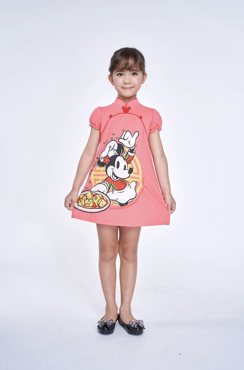Yi-ming (迪士尼獨家限量系列) 女孩廚師款式米奇棉質旗袍