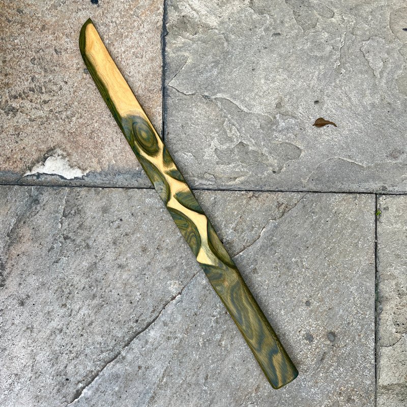我販劍　妖刀　囫圇蛇　藝術木刀　手工木劍　Katana　小太刀 - 擺飾/家飾品 - 木頭 綠色