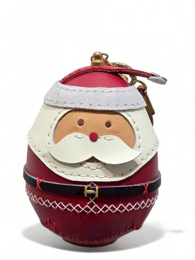 Leather Santa Claus Ornament - ของวางตกแต่ง - หนังแท้ สีแดง