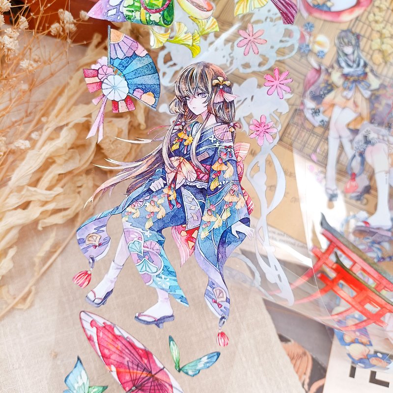 Eastern Beauty Girl II PRO / Masking Tape - Washi Tape - Plastic Multicolor