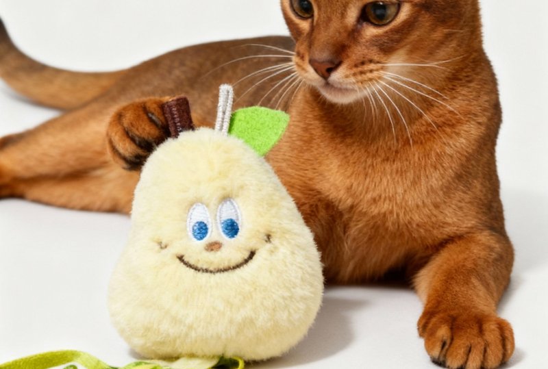 [Overwhelmed by Pear Mountain] Pet Squeaky Companion / Chew-Resistant Toy - Pet Toys - Other Materials White