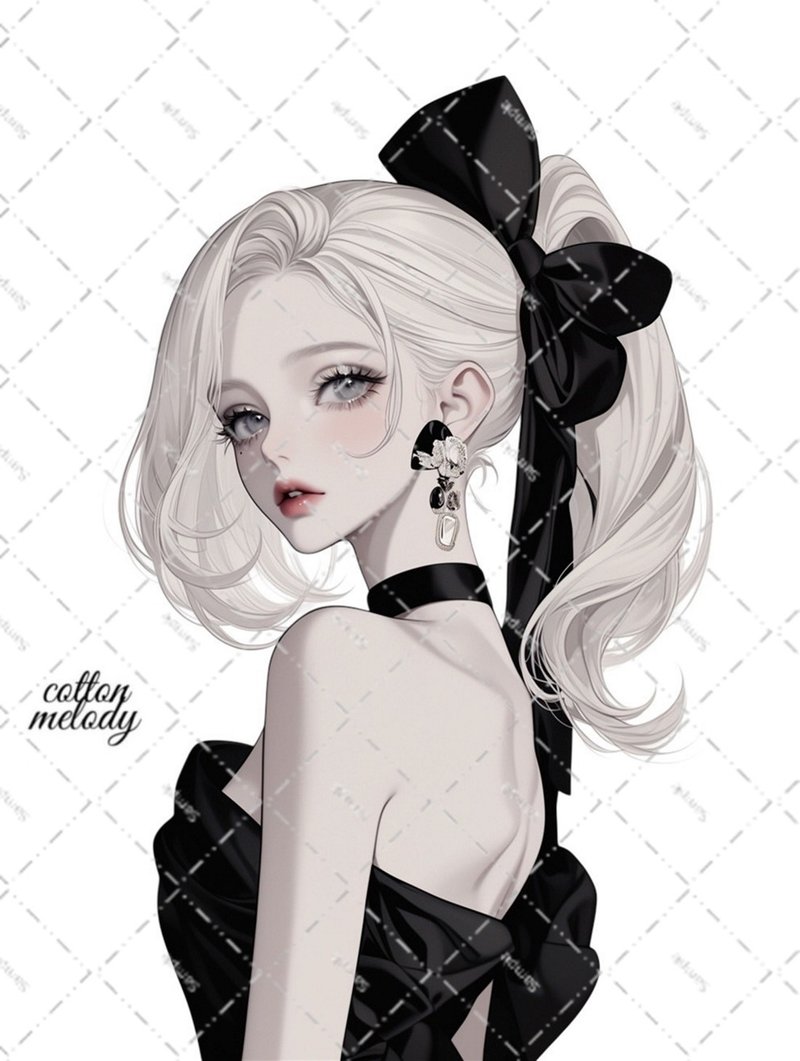 original sticker no.6892 人物ステッカー オリジナルステッカー 人物ステッカー 女の子ステッカー オリジナル人物ステッカー - 貼紙 - 紙 