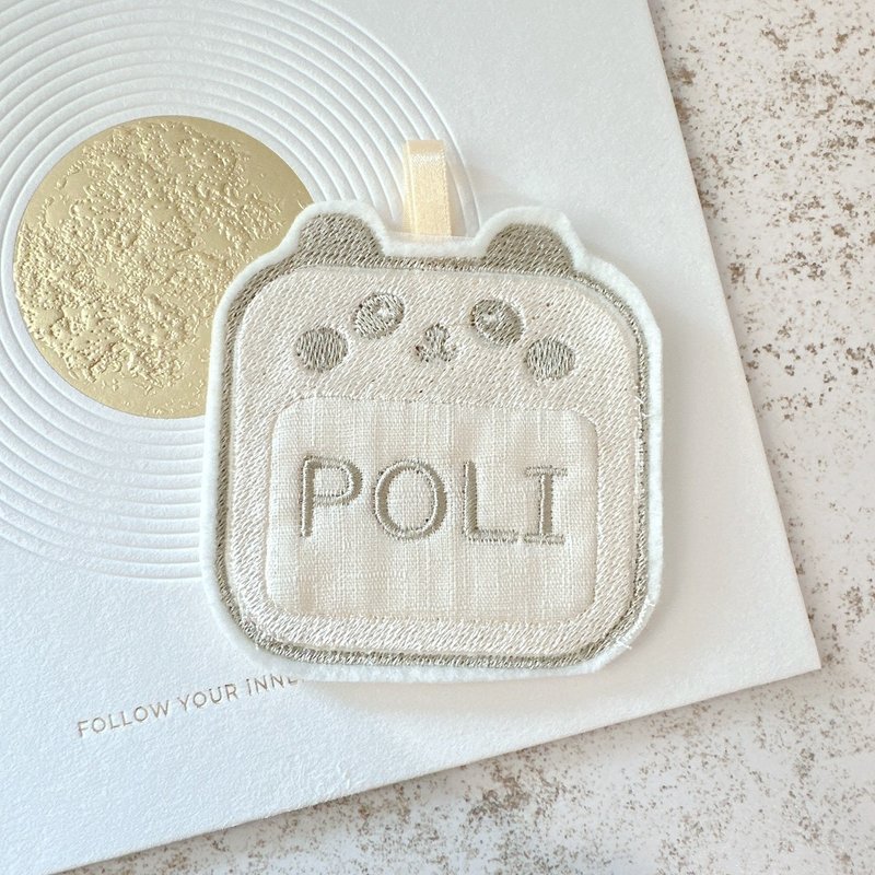 客製化圓圓刺繡吊牌 動物派對-可愛貓熊 - 證件套/識別證套 - 其他材質 多色