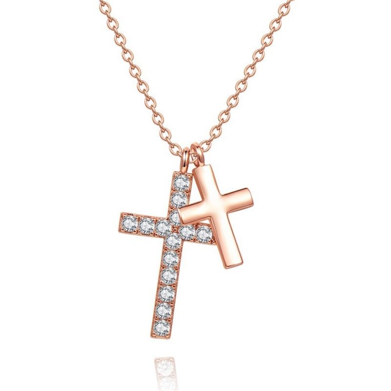 [SoLight 鹽青] Vintage Classic Large & Small Cross Necklace SL173, SL174 - สร้อยคอ - วัสดุอื่นๆ สีเงิน