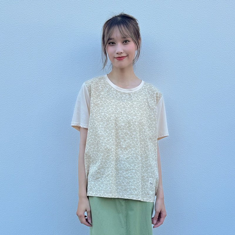 Hana Mokuba 圓領花紋印花上衣 - 女上衣/長袖上衣 - 其他材質 