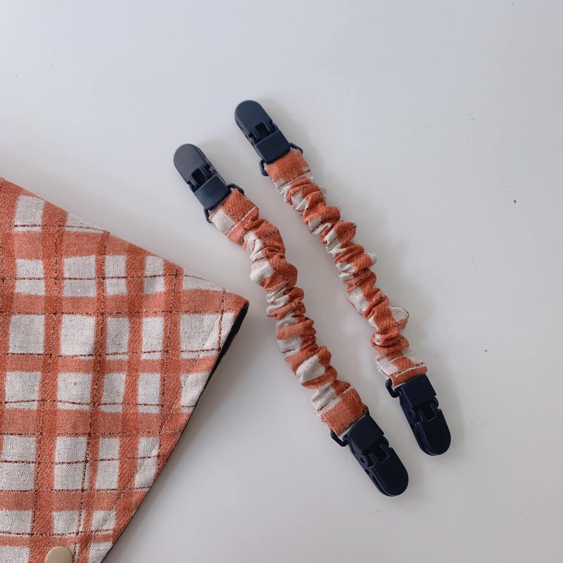 Shimamori Family/Double-headed Universal Clip/Orange Cat Gentleman - Other - Cotton & Hemp Orange