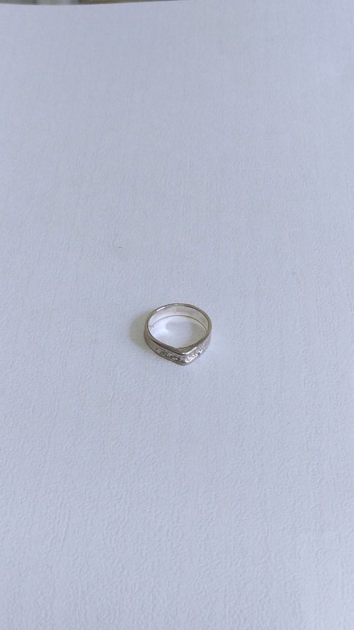 CHUNWORK 春作 蝕刻紋極簡銀戒 925銀