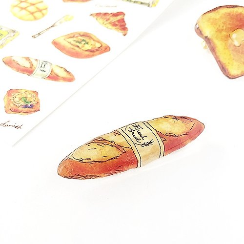 Little brilliant days Tea and Fruit FRENCH BREAD BROOCH