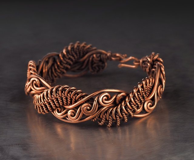 Details about   Heart Shape Handmade Loom Woven Pulseras Copper Bracelets For Women Party Gift 
