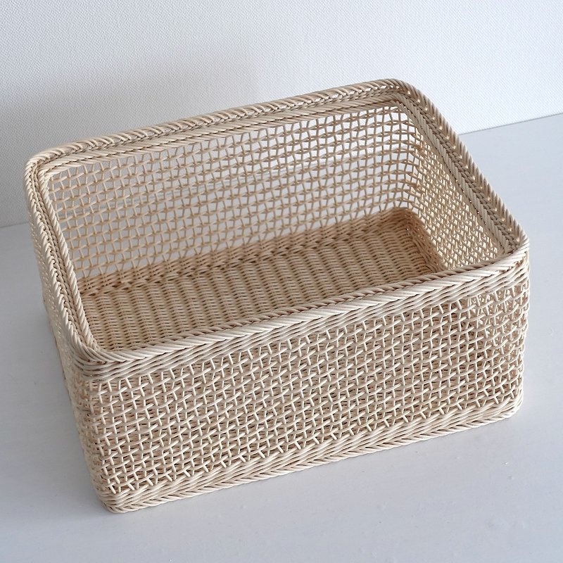 Large square basket openwork - ชั้นวาง/ตะกร้า - ไม้ 