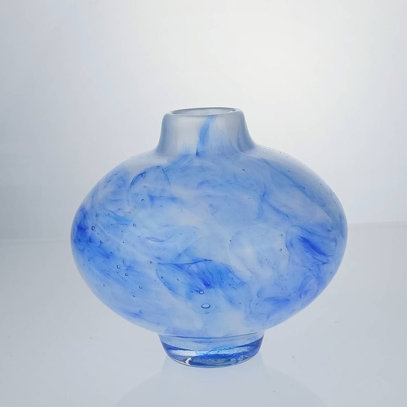 冰川聚寶瓶 手作玻璃花器 純手工吹製 - 花瓶/花器 - 玻璃 多色