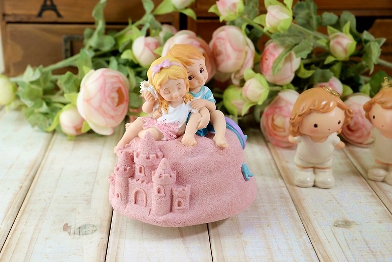Pink Beach Music Box Valentine's Day Marriage Proposal Birthday Gift Healing Relief Day - Items for Display - Other Materials 