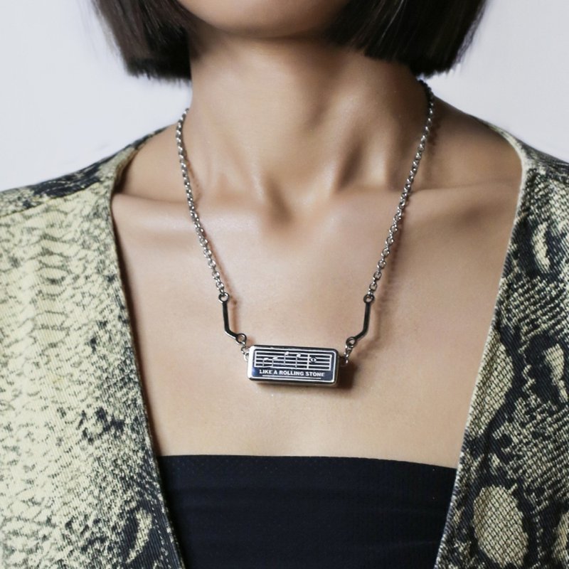 DONHA playable harmonica necklace pays tribute to Bob dylan's classic vibrato - Necklaces - Other Metals 