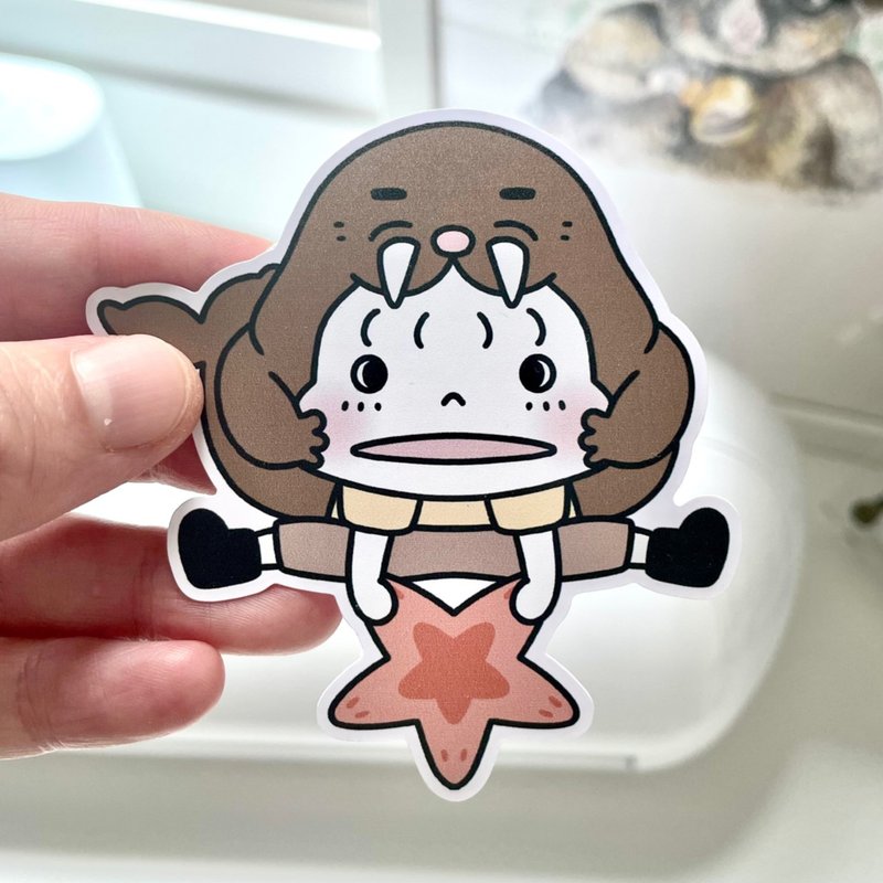 Di-cut sticker (Latte collection : walrus) - สติกเกอร์ - วัสดุกันนำ้ 