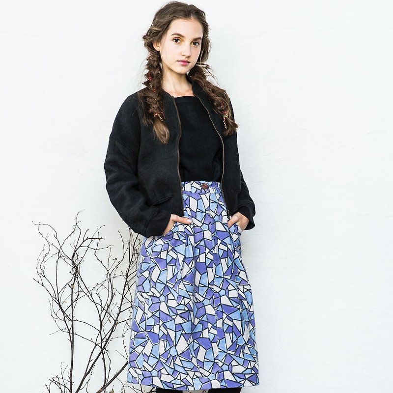 mirror pattern straight skirt - Skirts - Cotton & Hemp Multicolor