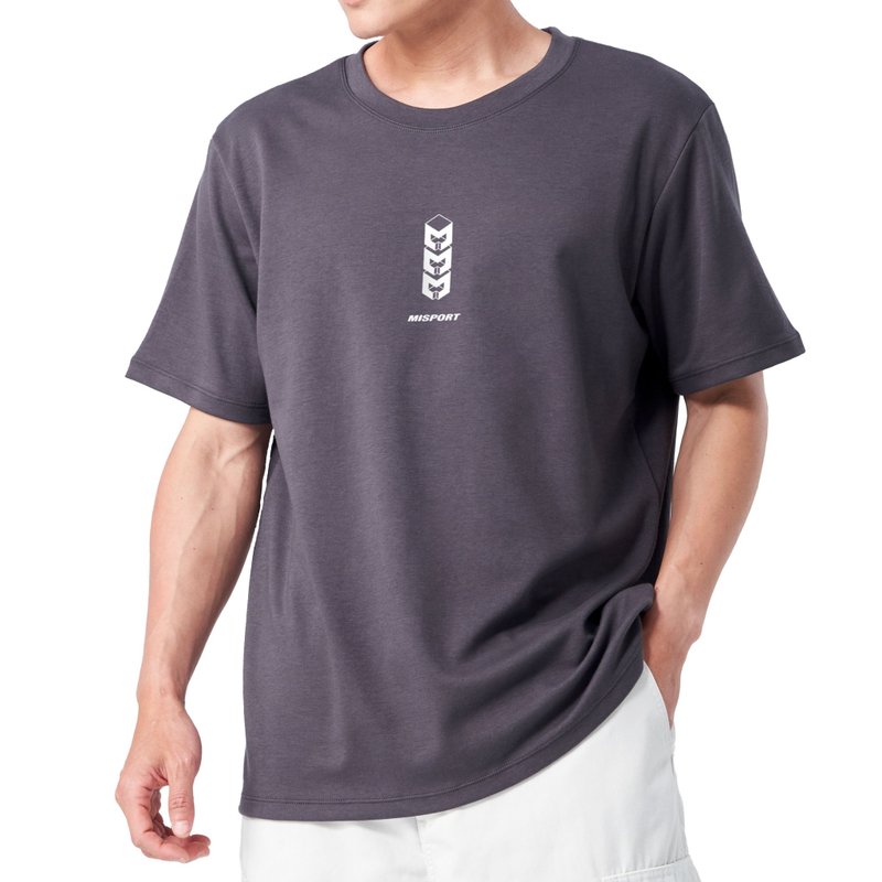 立體機能棉T-立體LOGO堆疊 運動衣 機能服 MIT台灣製 棉T 穿搭 - 運動上衣/排汗衫 - 聚酯纖維 多色