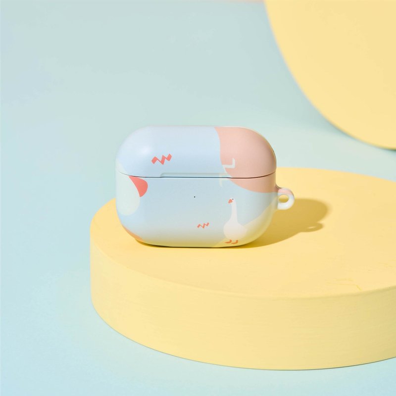 【FITZORY】Zoo healing color block white goose | AirPods case - ที่เก็บหูฟัง - พลาสติก หลากหลายสี