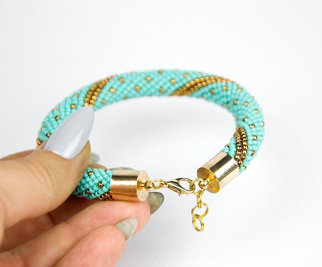 Diy kit bracelet, Turquoise kit bracelet, DIY kit beaded bracelet, Kit to  make - Shop BeadCrochetKit Knitting, Embroidery, Felted Wool & Sewing -  Pinkoi