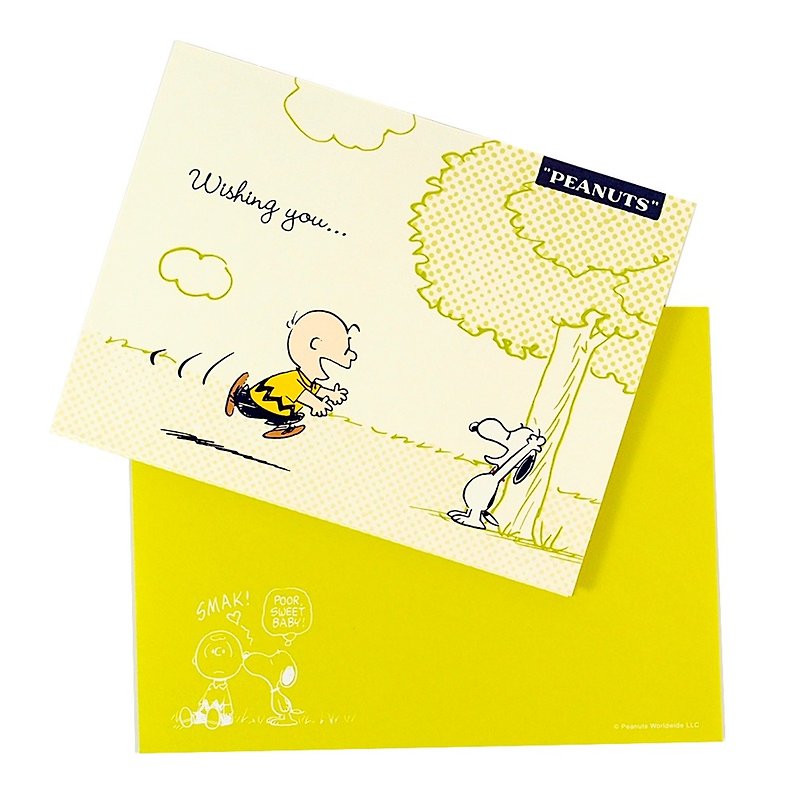 Snoopy我們一起在樹下乘涼【Hallmark-Peanuts 立體卡片 多用途】 - 心意卡/卡片 - 紙 黃色