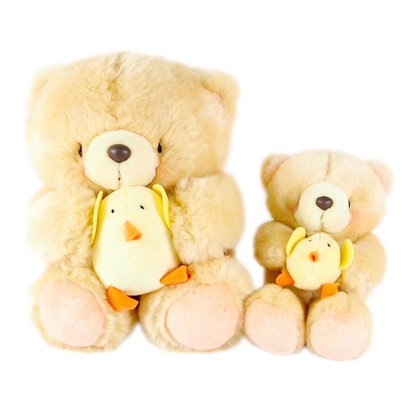 Little chicken baby parent-child fluffy bear [Hallmark-ForeverFriends fluff-cross dress series] - ตุ๊กตา - วัสดุอื่นๆ สีทอง