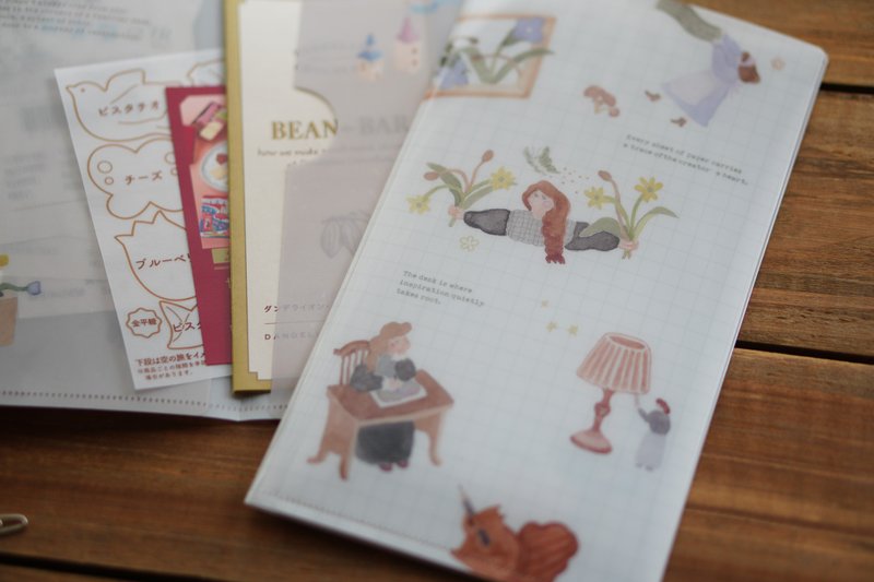 長型對折收納夾-文具拾光  Ivy Snow - 貼紙 - 塑膠 