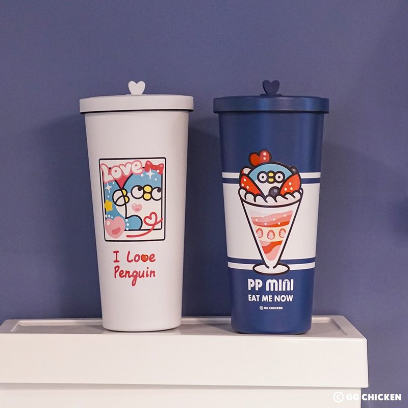 PP mini Little Penguin- Stainless Steel Environmentally Friendly Cup (Sundae Style/Photo Style) - กระบอกน้ำร้อน - สแตนเลส 