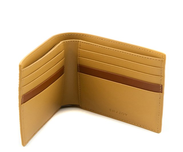 Calf Bifold Full Grain Calf Leather Wallet - Shop ENJOYBAG 
