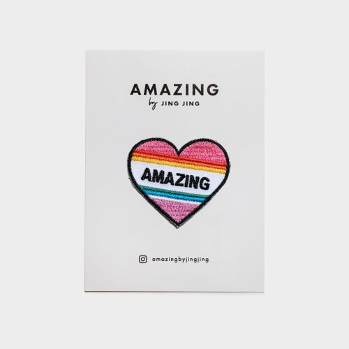 Amazing by Jing Jing Sticker布貼 - 愛心Amazing