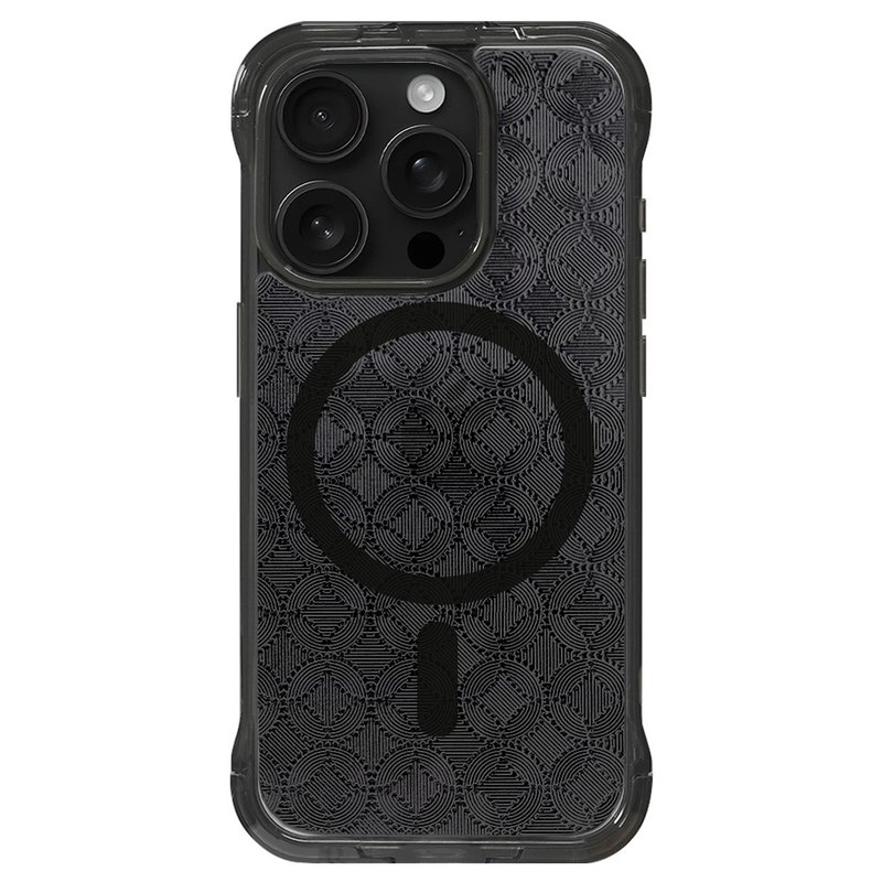光雕系列 招財進寶 支架殼 磁吸透黑 iPhone 16 15 Pro Max - 手機殼/手機套 - 其他材質 透明