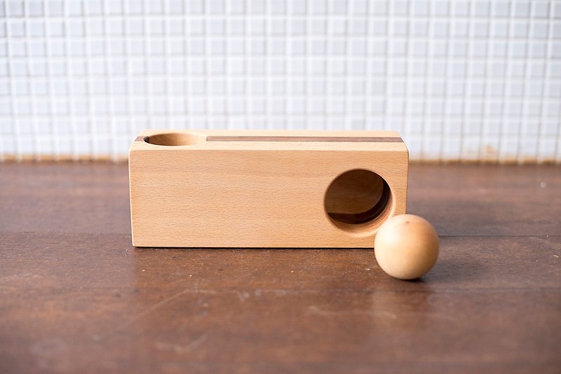 モンテッソーリ教材 - ボールを転がらせるベース - 知育玩具・ぬいぐるみ - 木製 透明