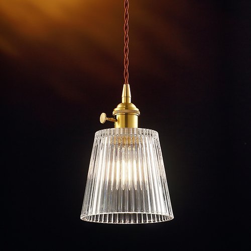 塵年舊飾 【塵年舊飾】懷舊銅製玻璃吊燈PL-1731附LED 6W燈泡