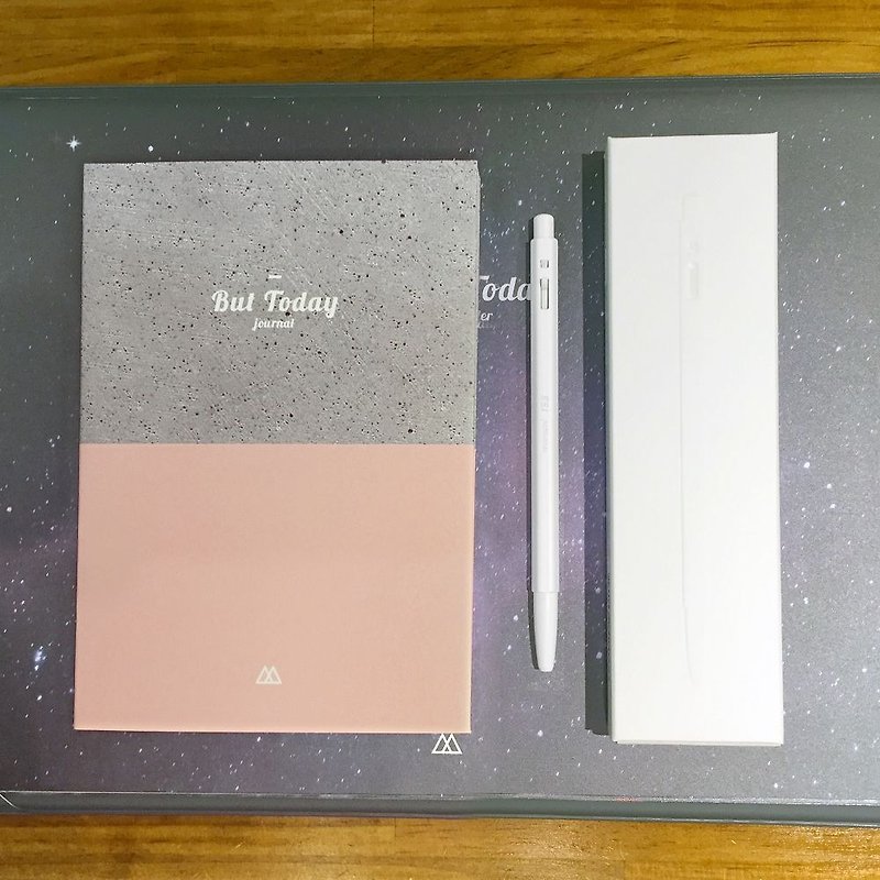 Goody Bag - But today diary with 153B&W ballpen (White)-04.PINK CONCRETE,PLD60801WCP - Notebooks & Journals - Paper Pink