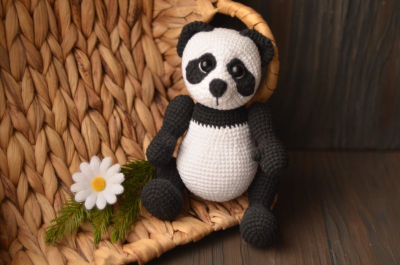 Panda crochet pattern, amigurumi panda bear, pdf, pattern on English - 其他數位商品 - 其他材質 