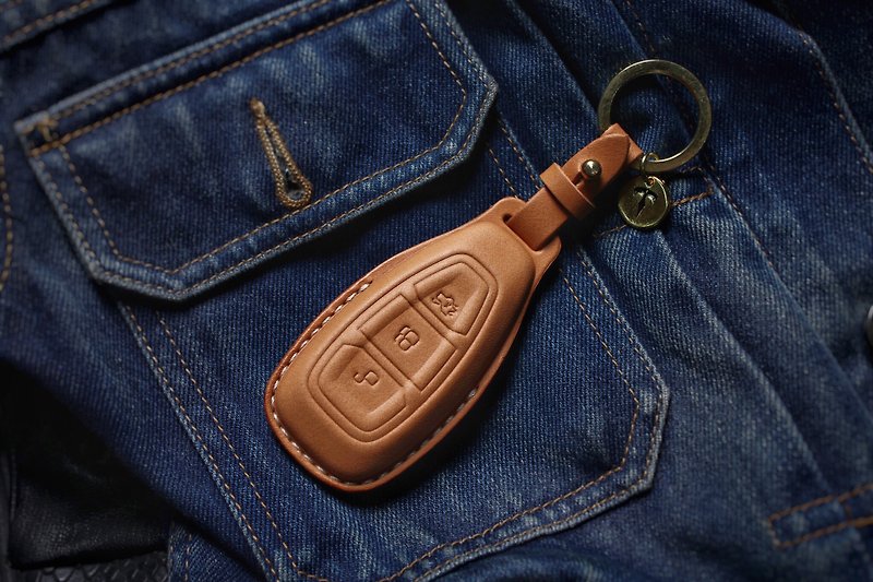 [Spot Edition] Ford FORD MK3.5 ST STLine Focus car key case key holster - Keychains - Genuine Leather Black