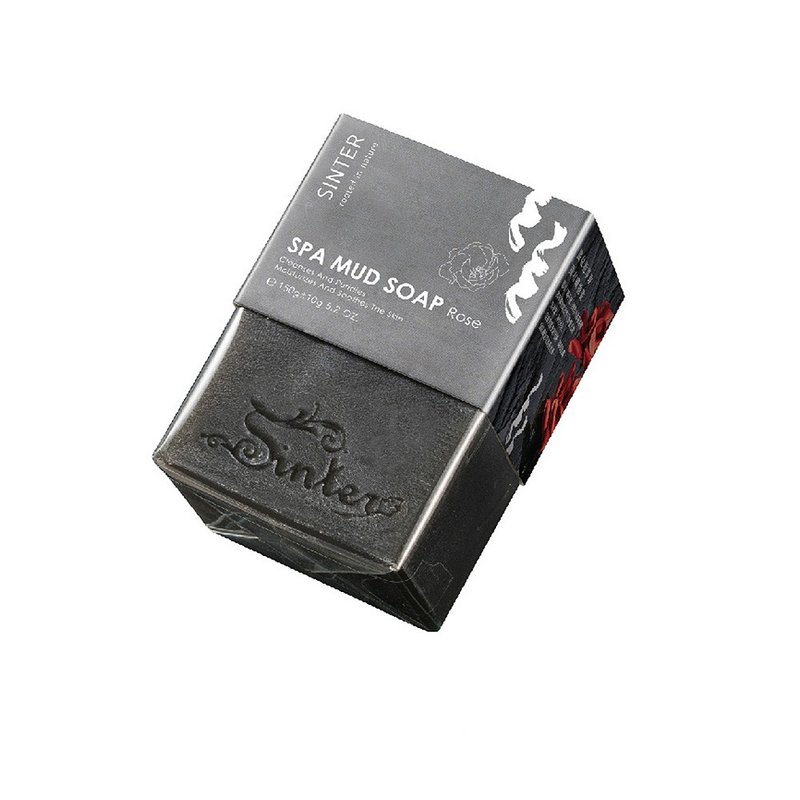 【SINTER 顏璽】玫瑰保濕淨白溫泉泥漿皂 150g - 肥皂/手工皂 - 其他材質 灰色