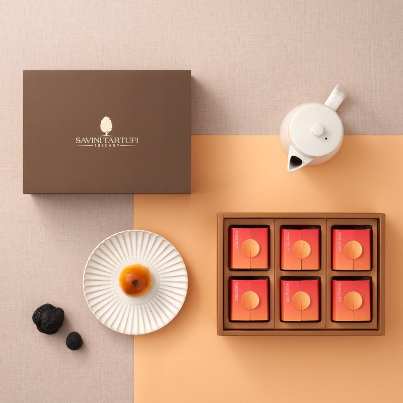 [Savigny Truffle] Golden Moon Songfu Truffle Egg Yolk Crisp Gift Box (1080 yuan/available for shipment when 20 boxes are purchased) - เค้กและของหวาน - อาหารสด 