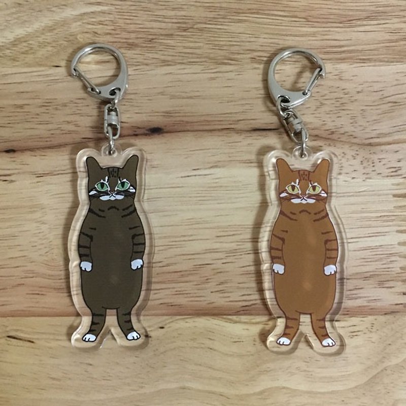 cat key fob 猫ちゃんキーホルダー - 鑰匙圈/鑰匙包 - 塑膠 咖啡色