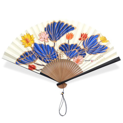 中国 子安刻 山水扇子 要破損 書画篆刻 頂布五層 舒蓮記監製？ Boyuan Wang's landscape painting hanging scroll - 辛丑(一九