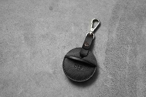 KAKU皮革設計 gogoro鑰匙皮套 活動鉤環款式 大十字紋黑