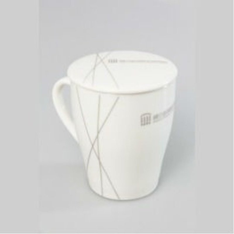 國立臺灣歷史博物館－館徽蓋杯 - 咖啡杯 - 瓷 白色