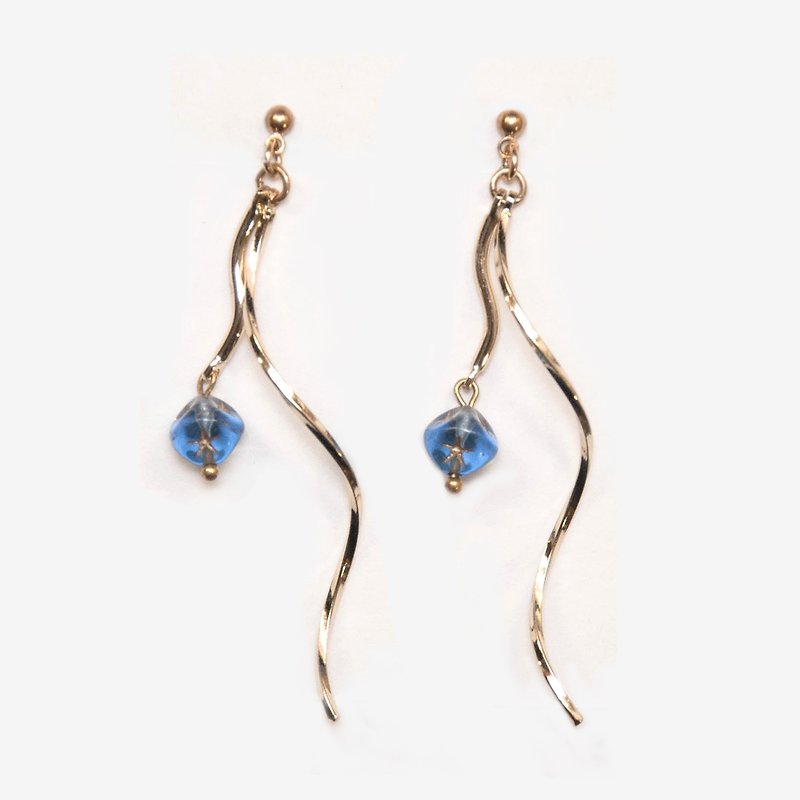 Meteor Earrings, Post Earrings, Clip On Earrings - Earrings & Clip-ons - Other Metals Blue