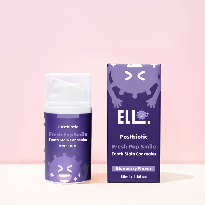 【新品】ELLO研舒肌  益生菌口氣清新亮白矯正膏 莓果口味 55ml - 牙刷/口腔清潔 - 濃縮/萃取物 紫色